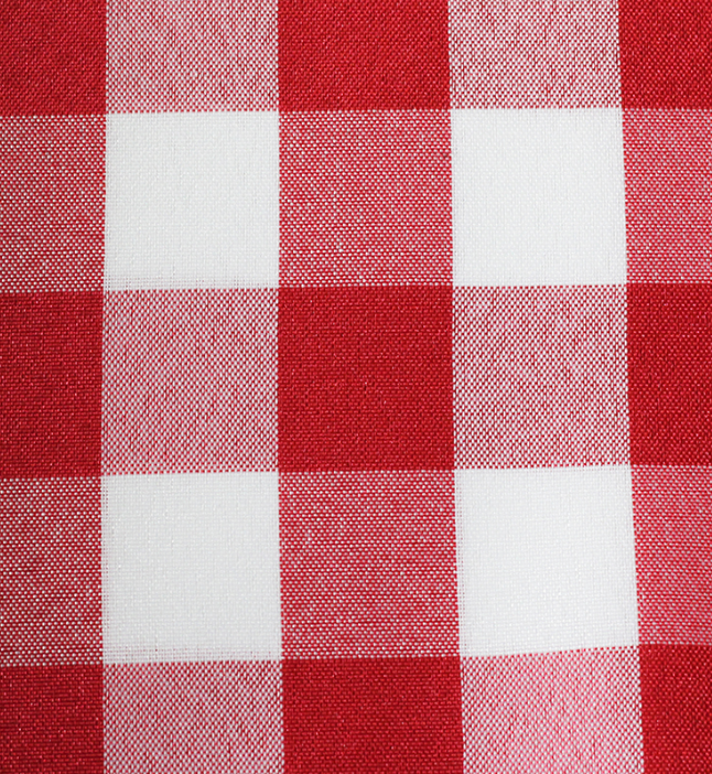 Red & White Checkered Linen