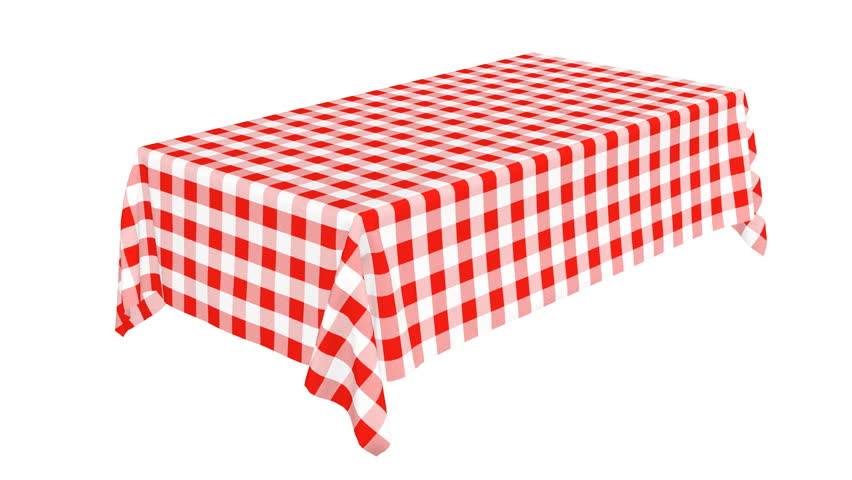 8 ft table Red & White Checkered Linen