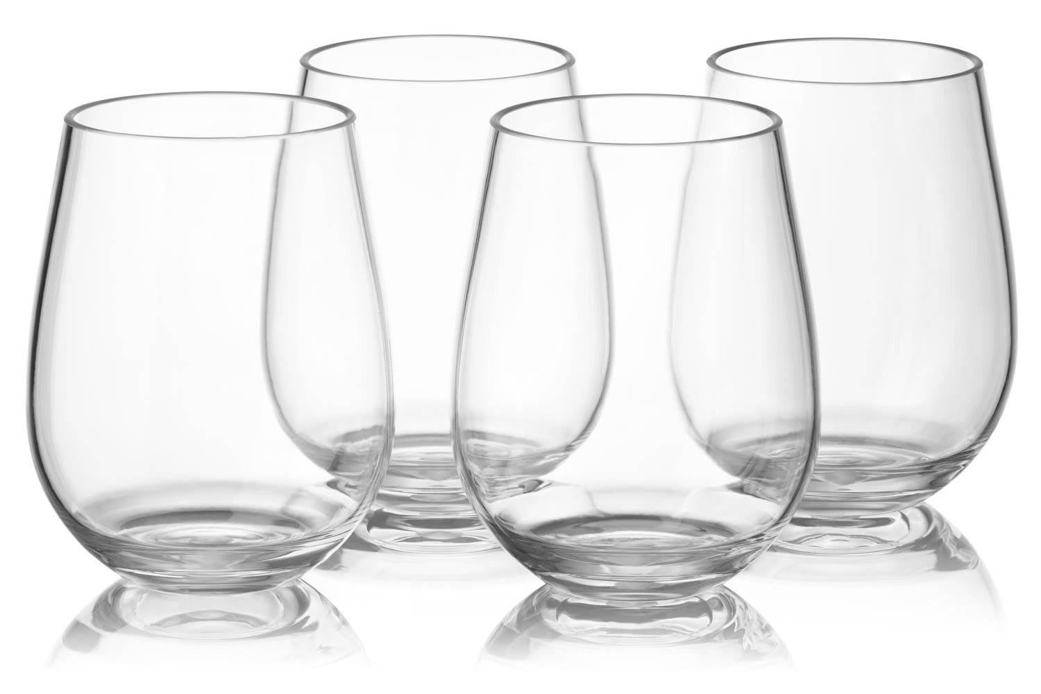 12 Stemless Glasses