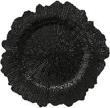 Black Reef Acrylic Plastic Charger Plate