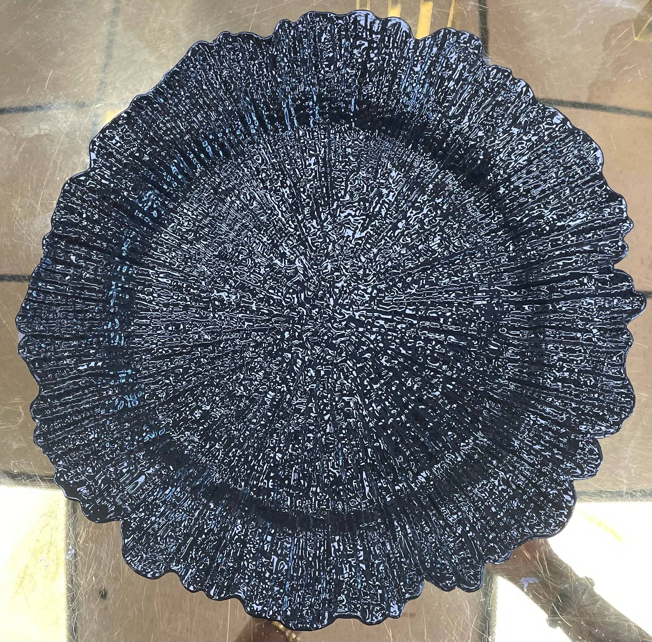 Black Reef Acrylic Plastic Charger Plate