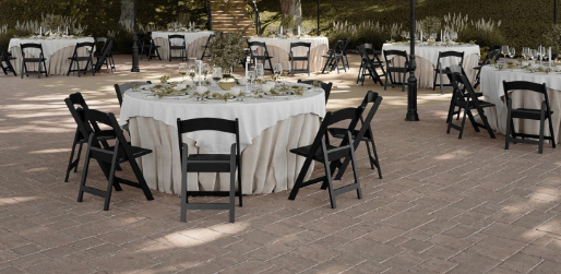 Black Resin Table & Chair 30