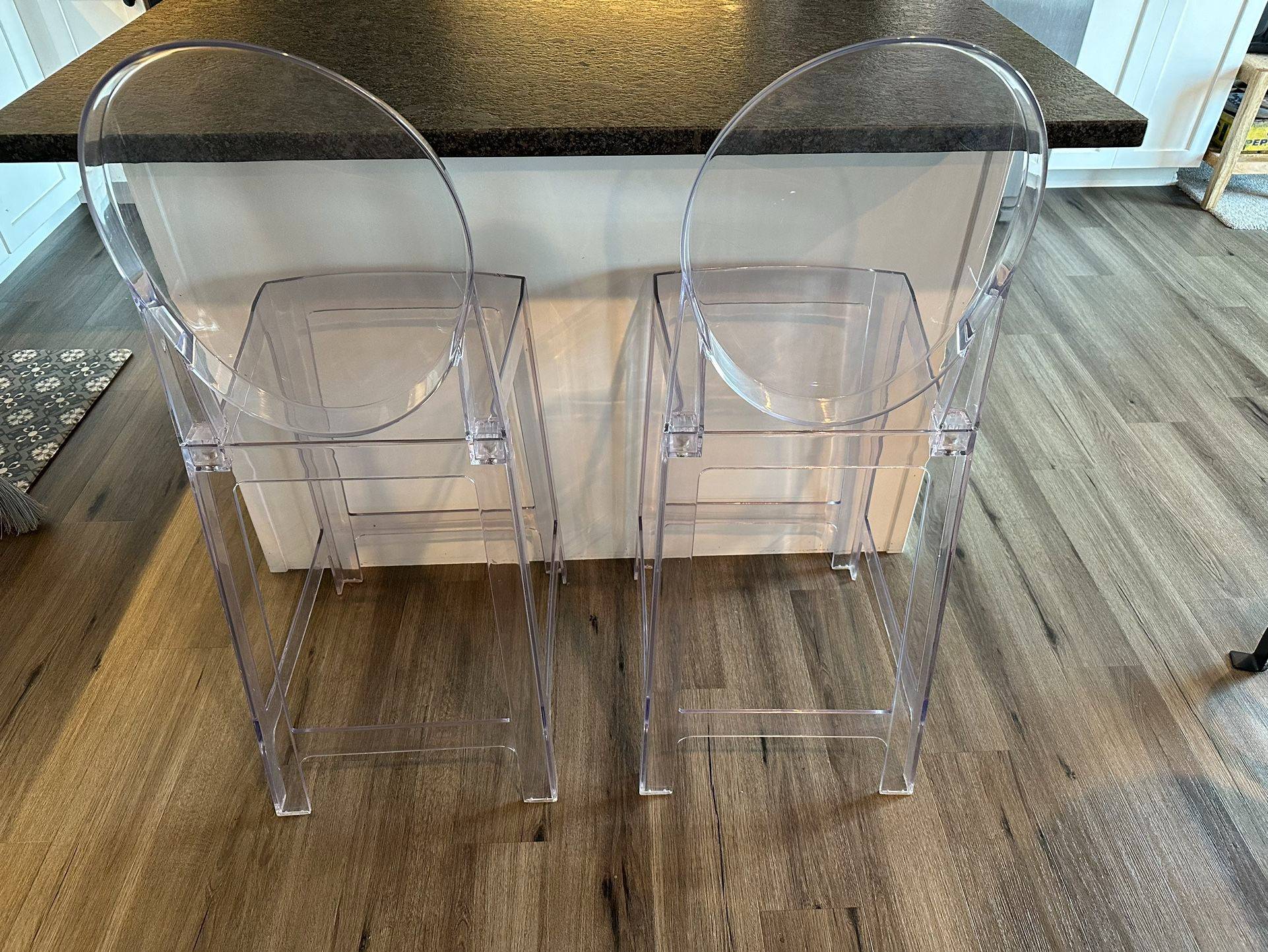 Casper Modern Acrylic Cocktail Bistro Chairs