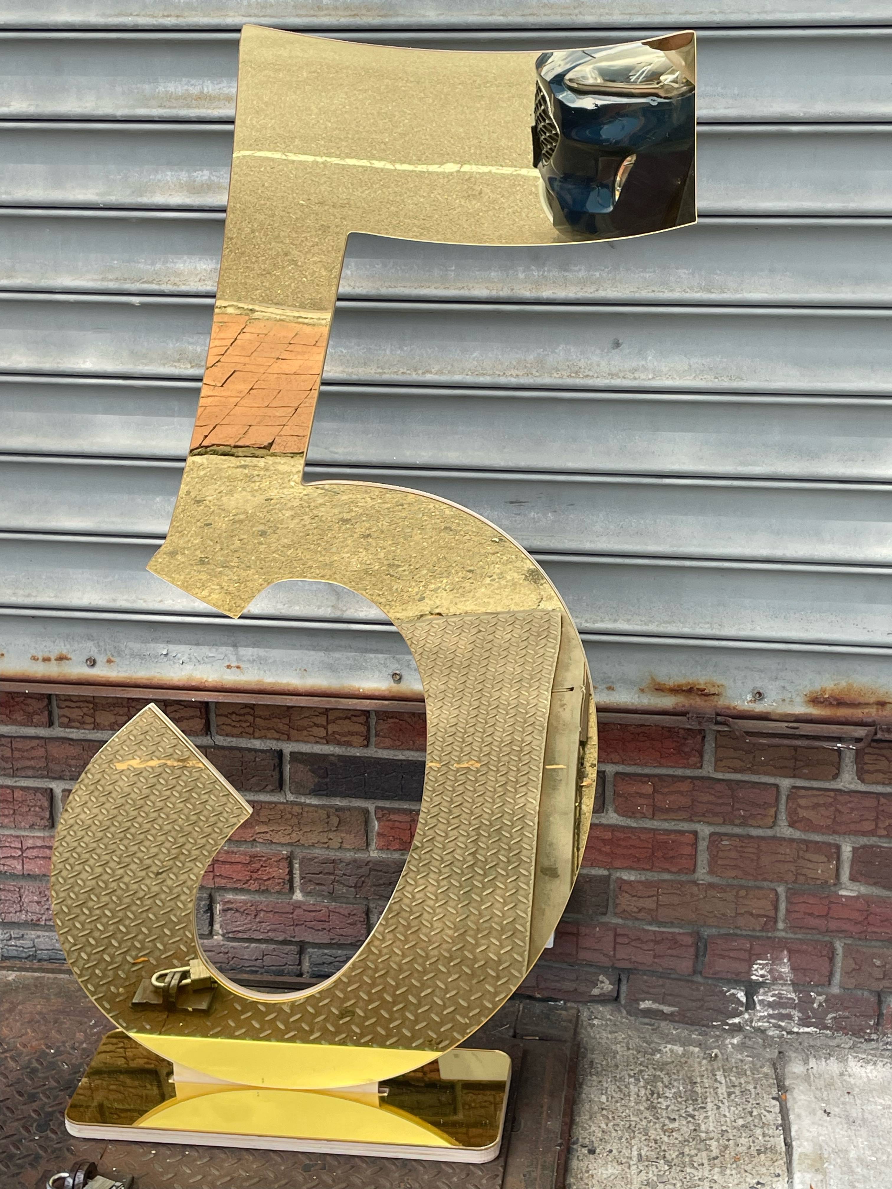 Individual Gold Mirror Acrylic Numbers