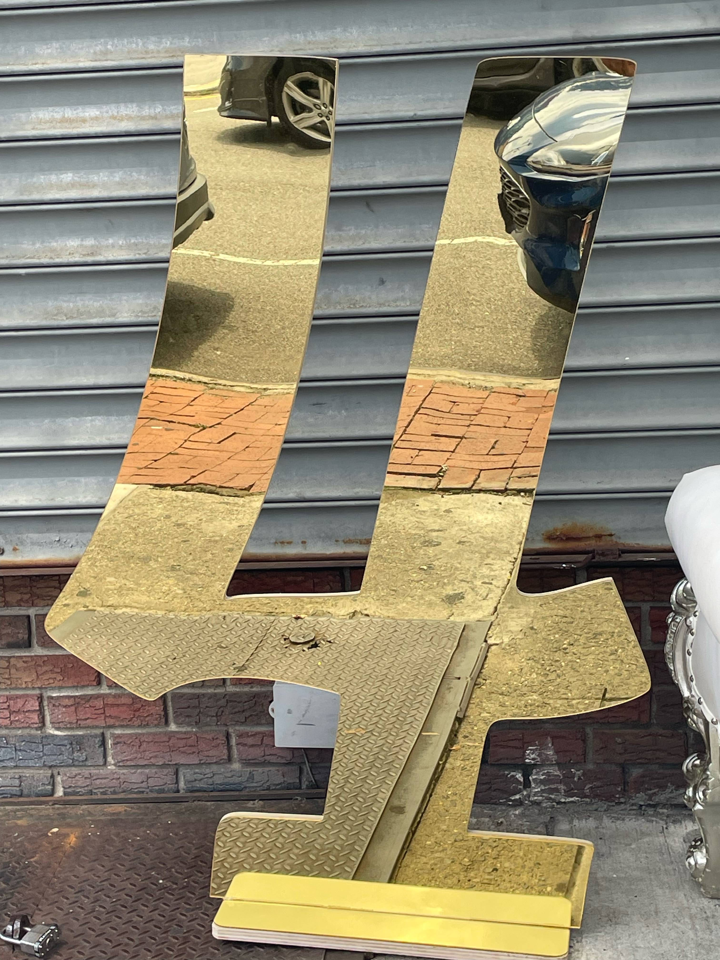 Individual Gold Mirror Acrylic Numbers
