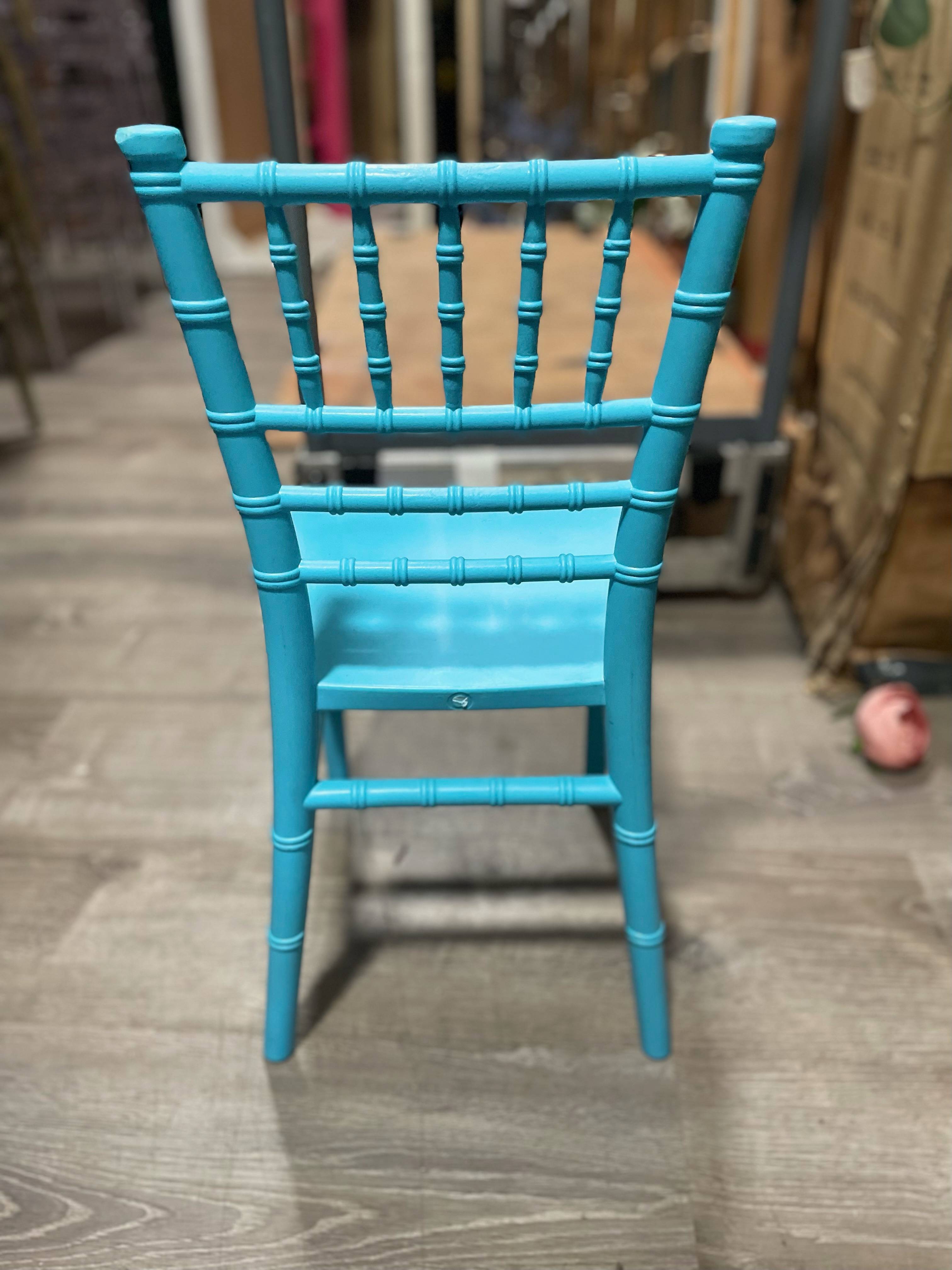 Kids Bamboo Chiavari Chair in Blue