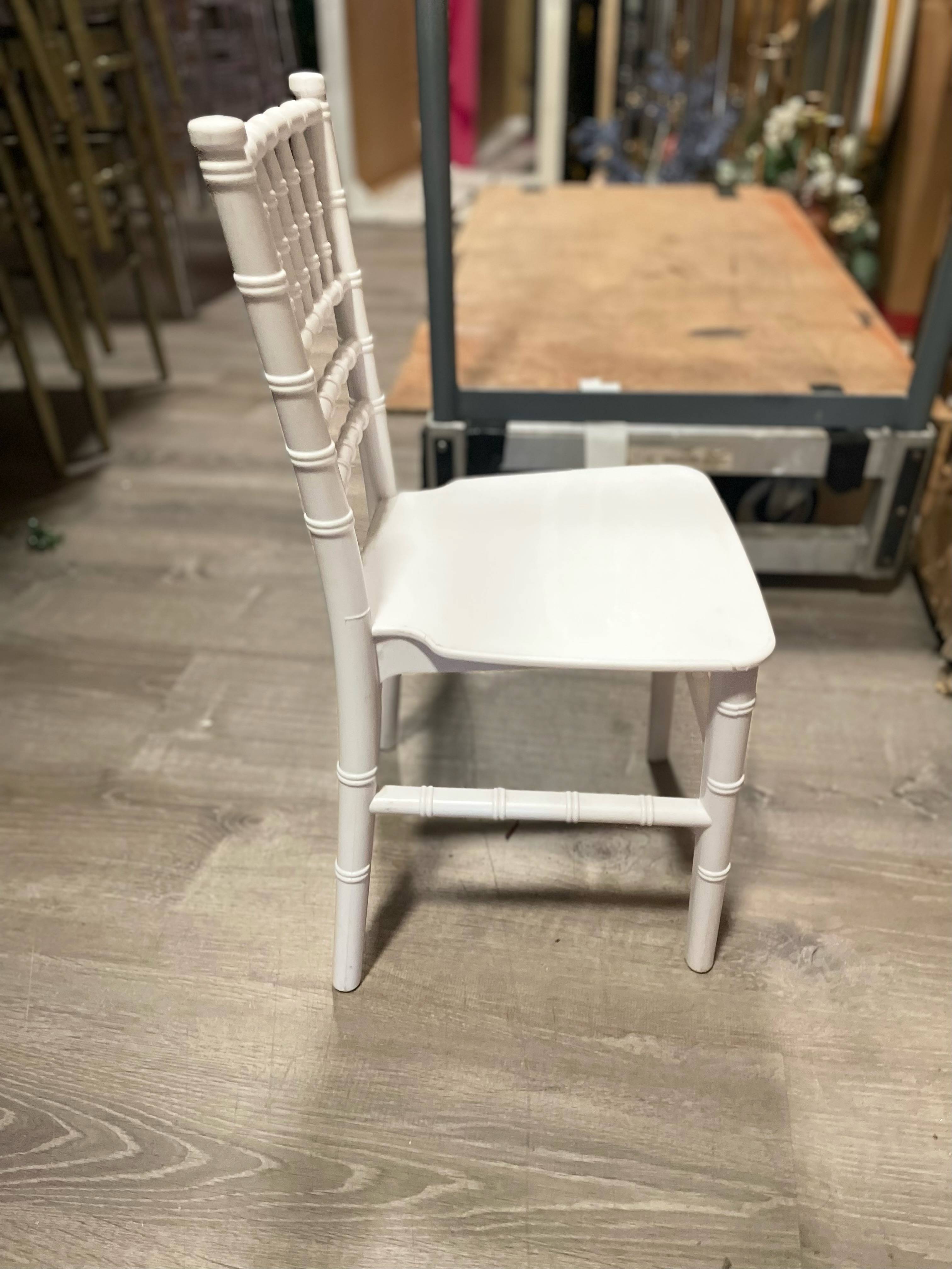 Kids Bamboo Chiavari Chair in White
