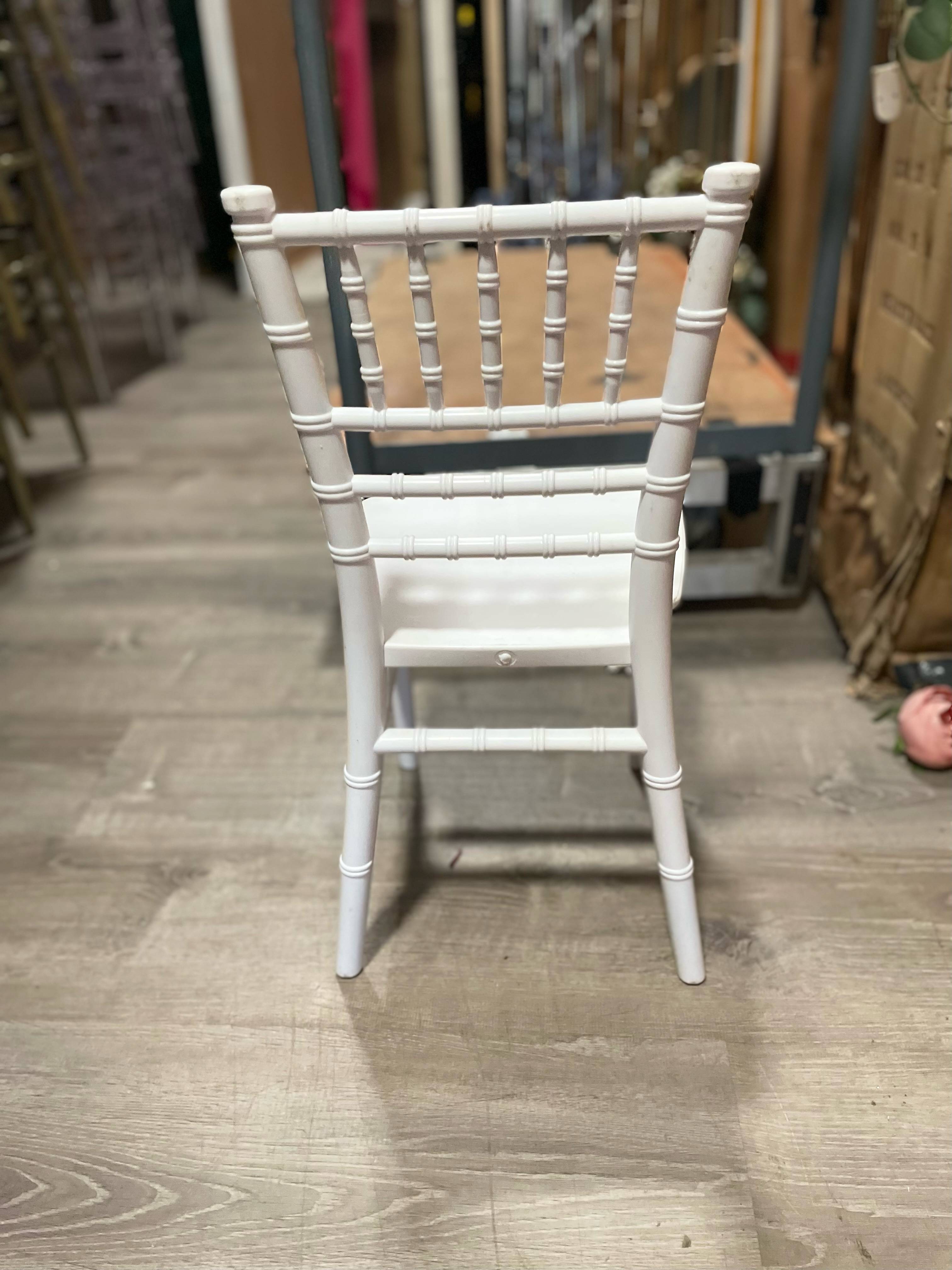 Kids Bamboo Chiavari Chair in White