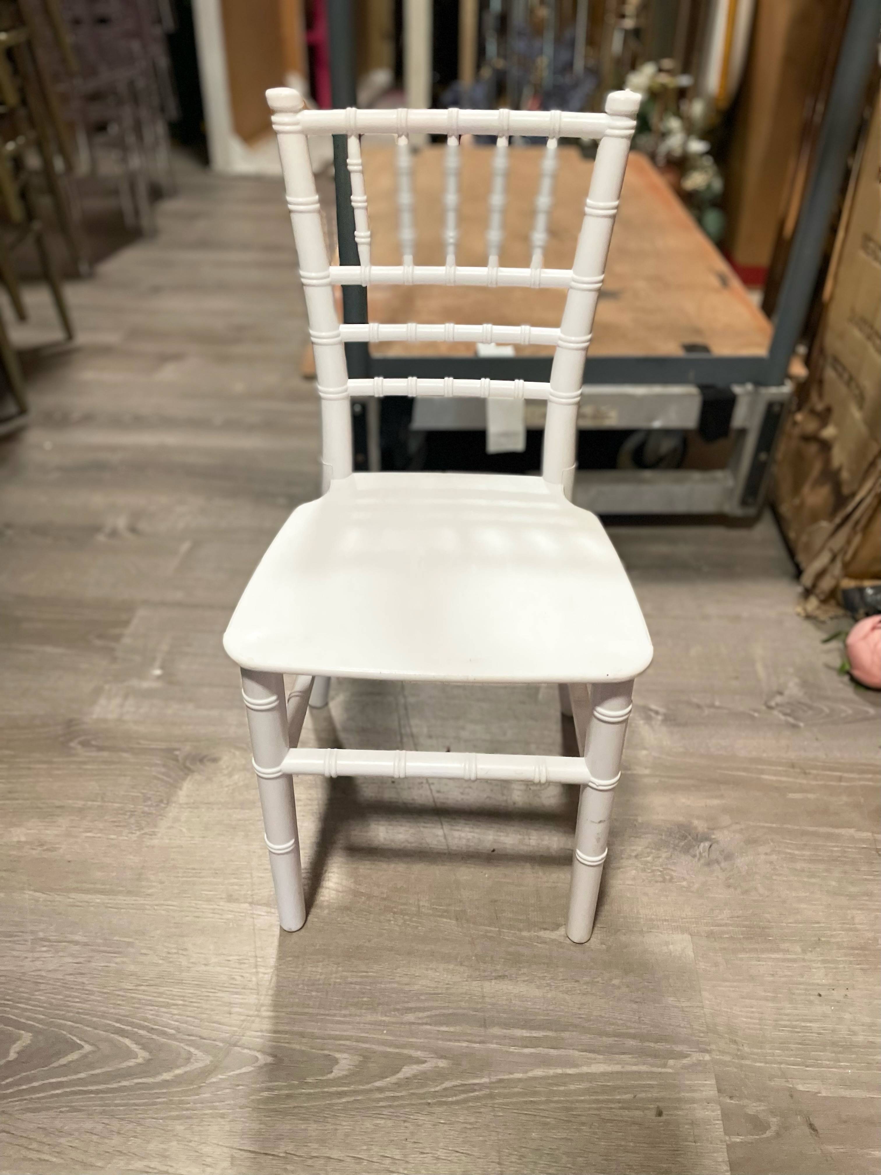 Kids Bamboo Chiavari Chair in White