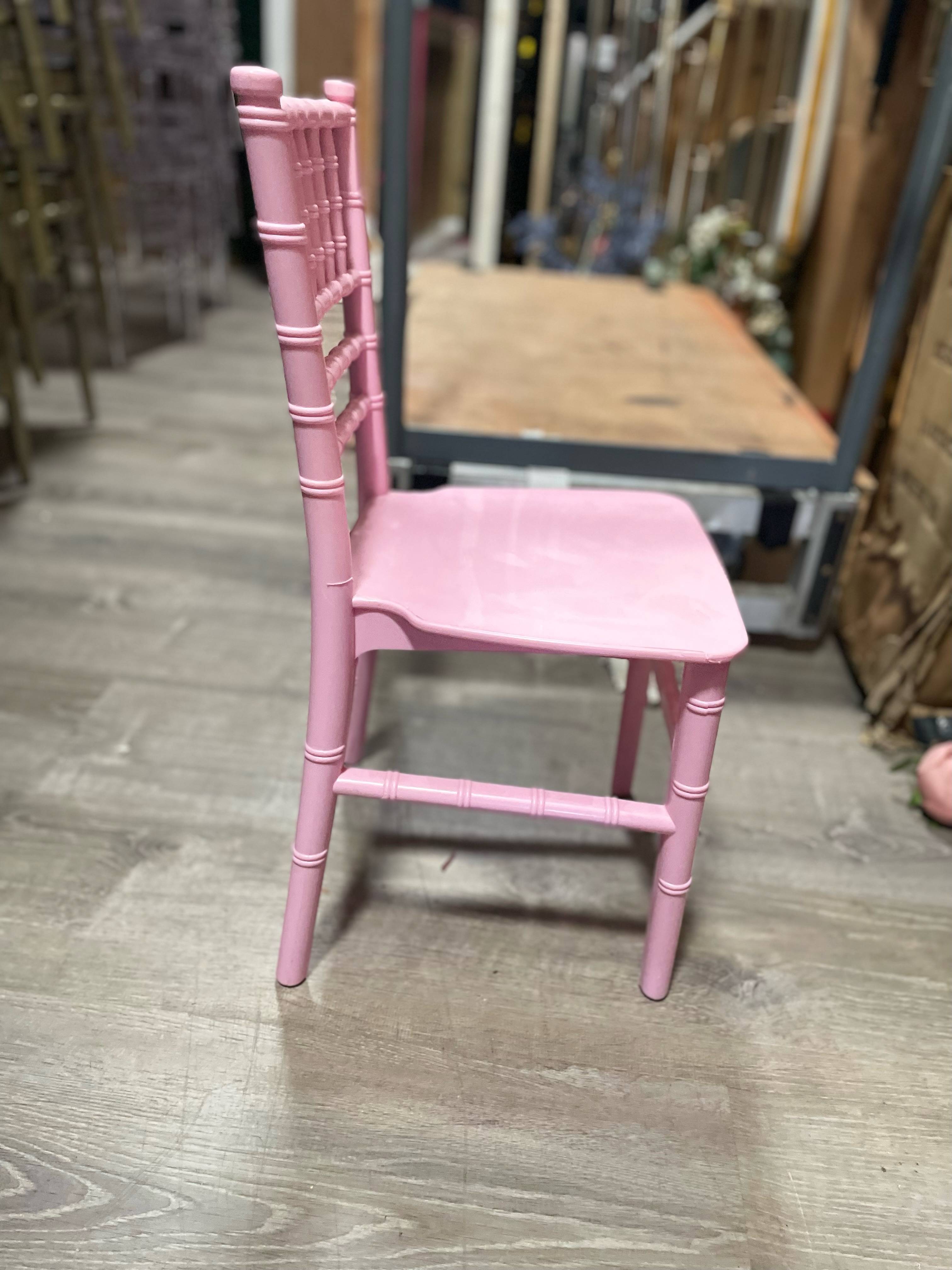 Kids Pink Bamboo Chiavari Chairs