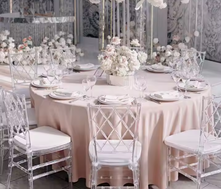 Latice Back Clear Chiavari Chair & Table 30