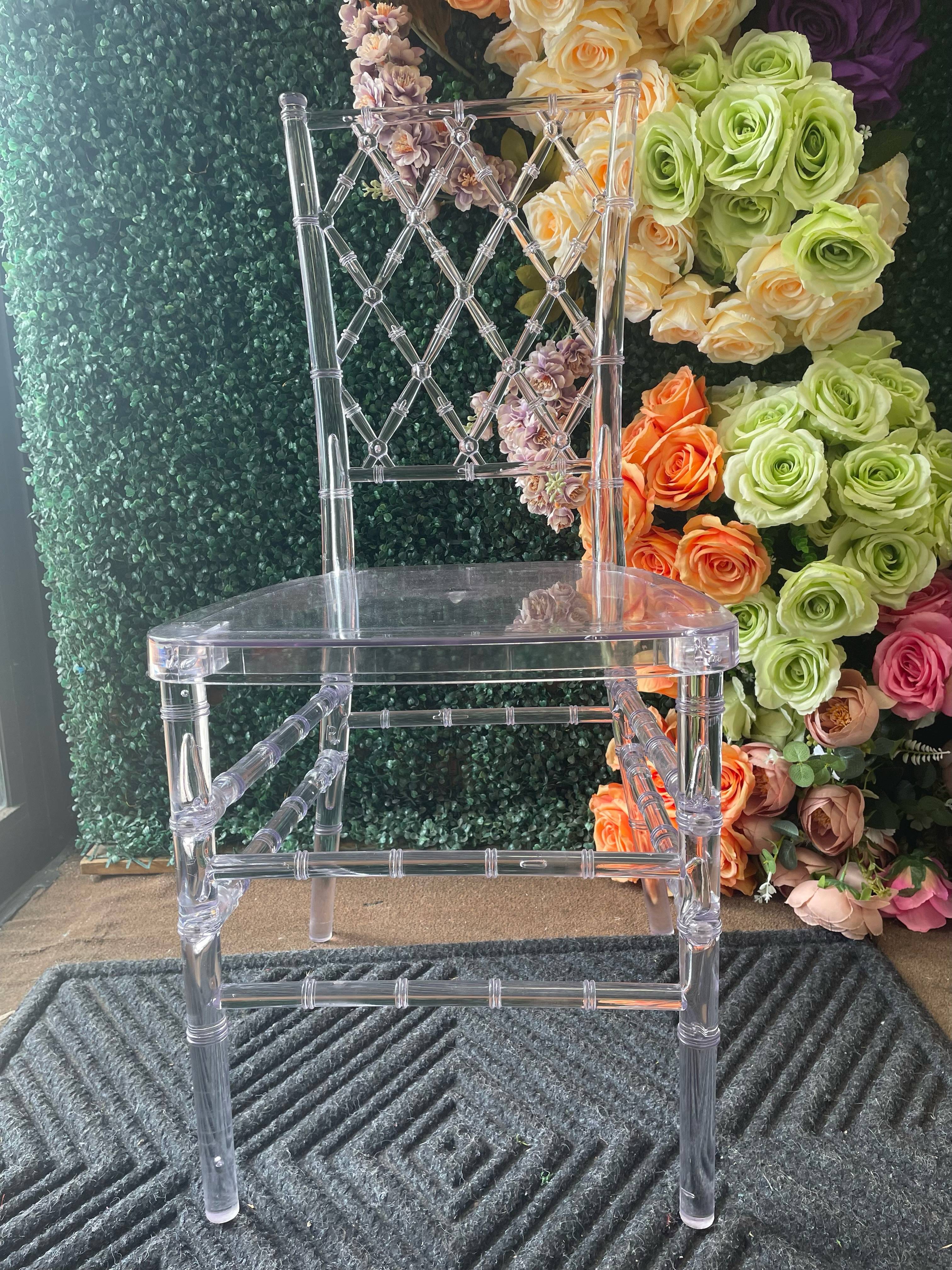 Lattice Back Clear Chiavari Chairs