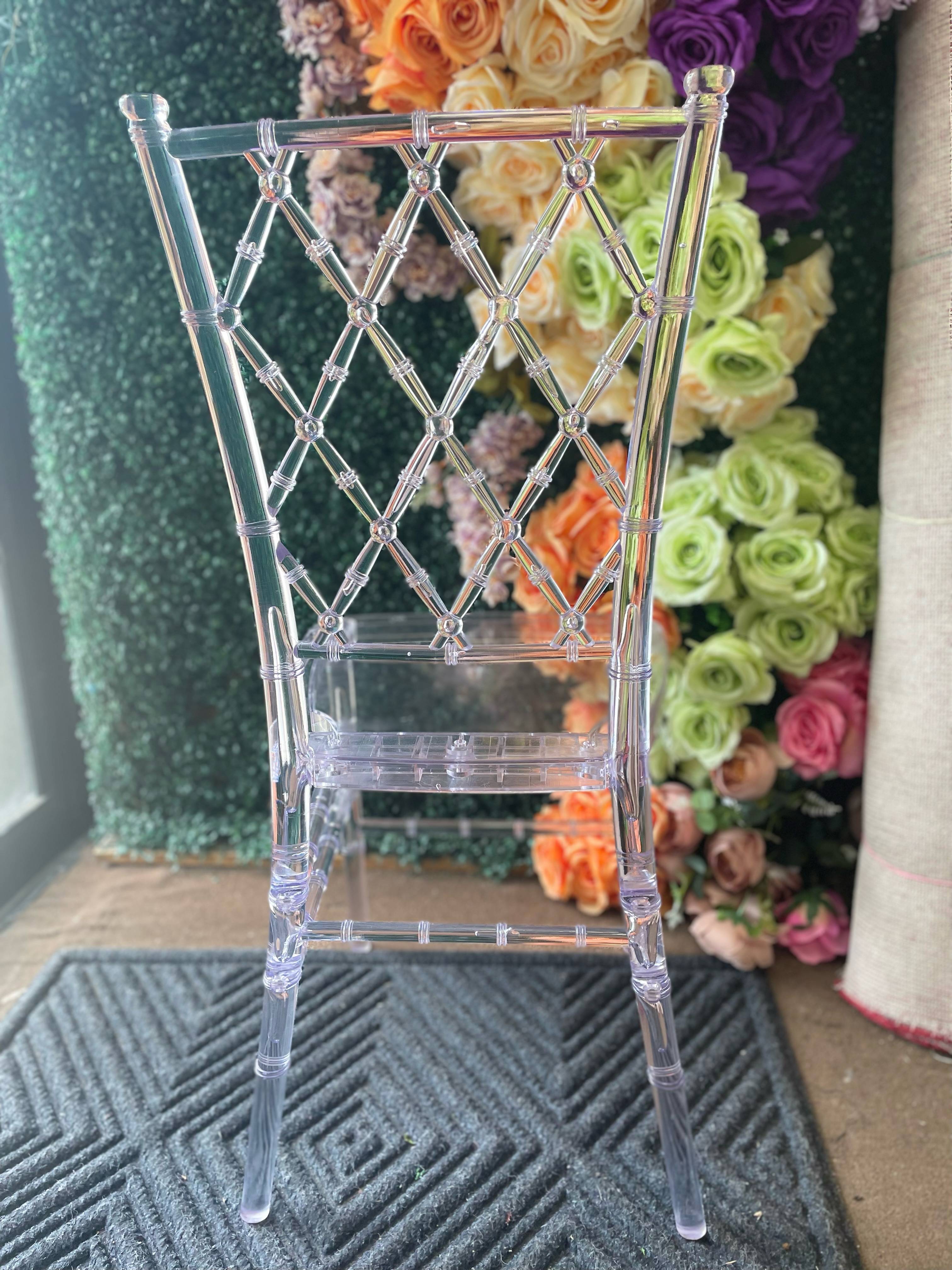 Lattice Back Clear Chiavari Chairs