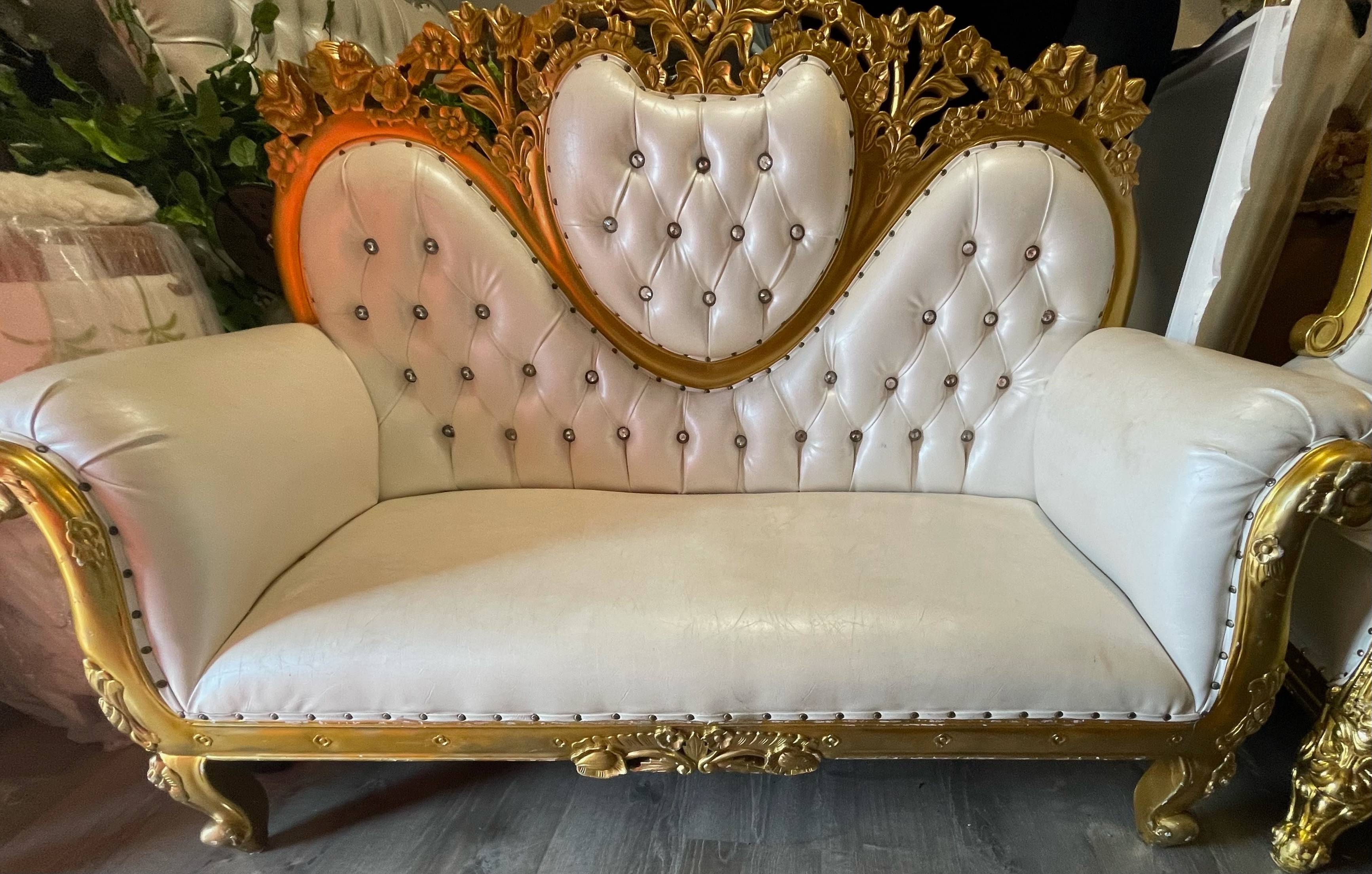 Luxury High Back Wedding Love Seat Sofa