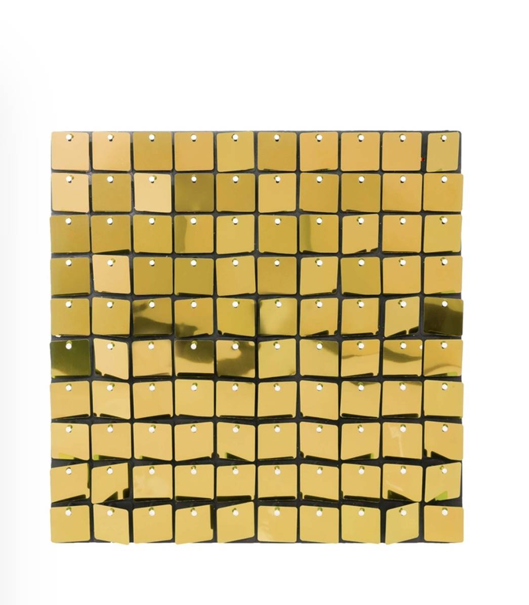 Metallic Gold Shimmer Square Sequin Wall Backdrop