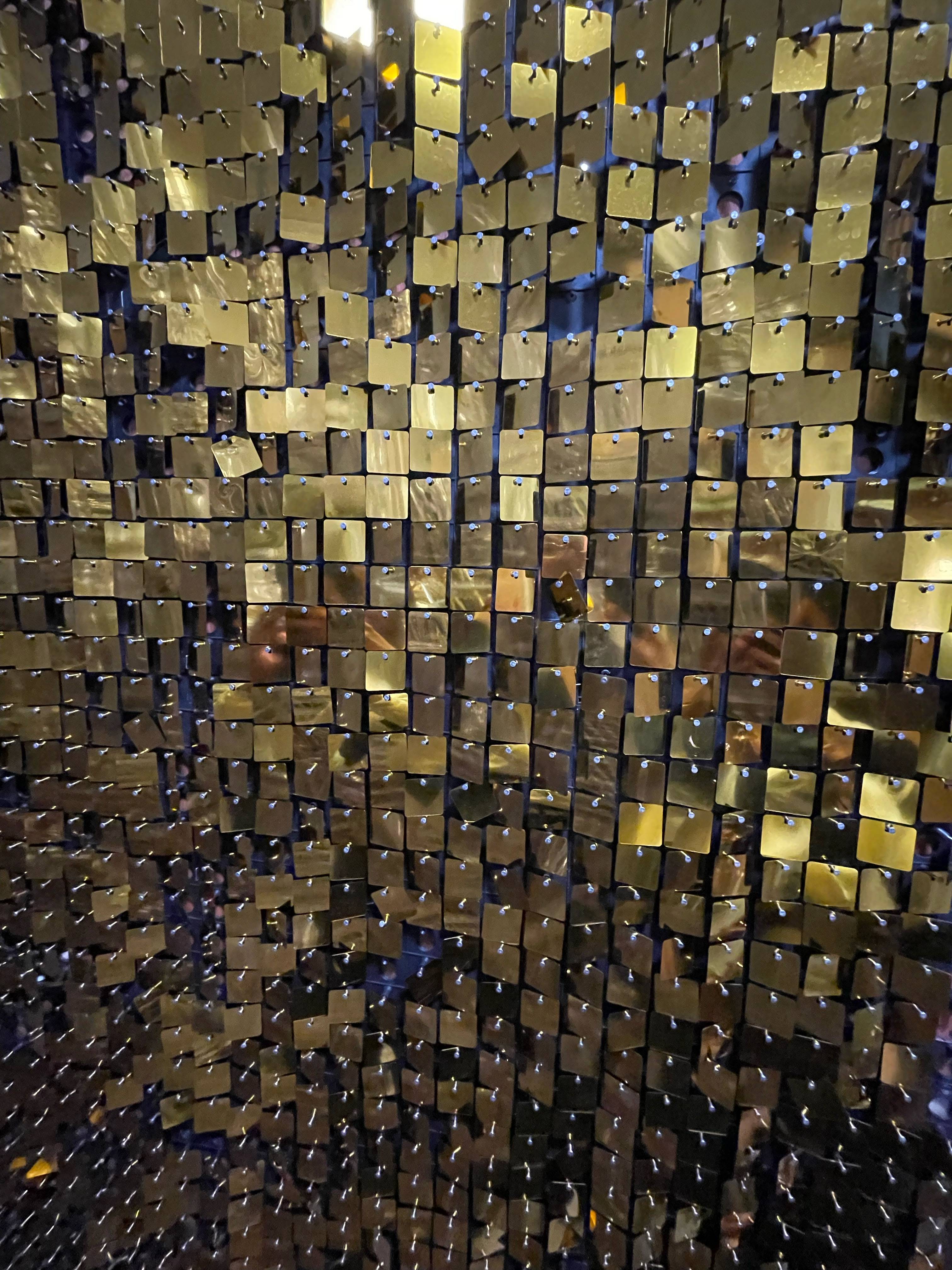 Metallic Gold Shimmer Square Sequin Wall Backdrop