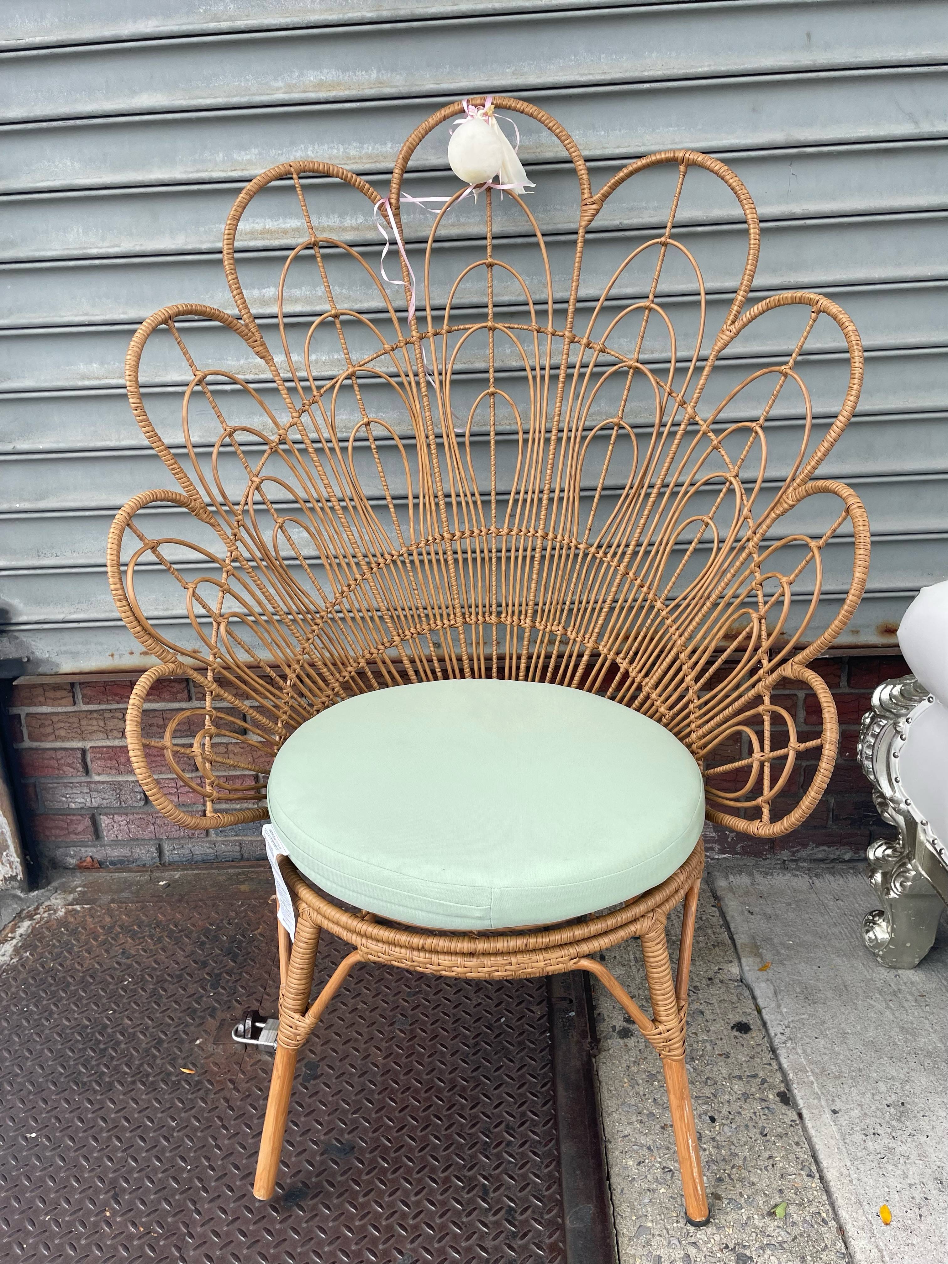 Peacock Wicker Chair