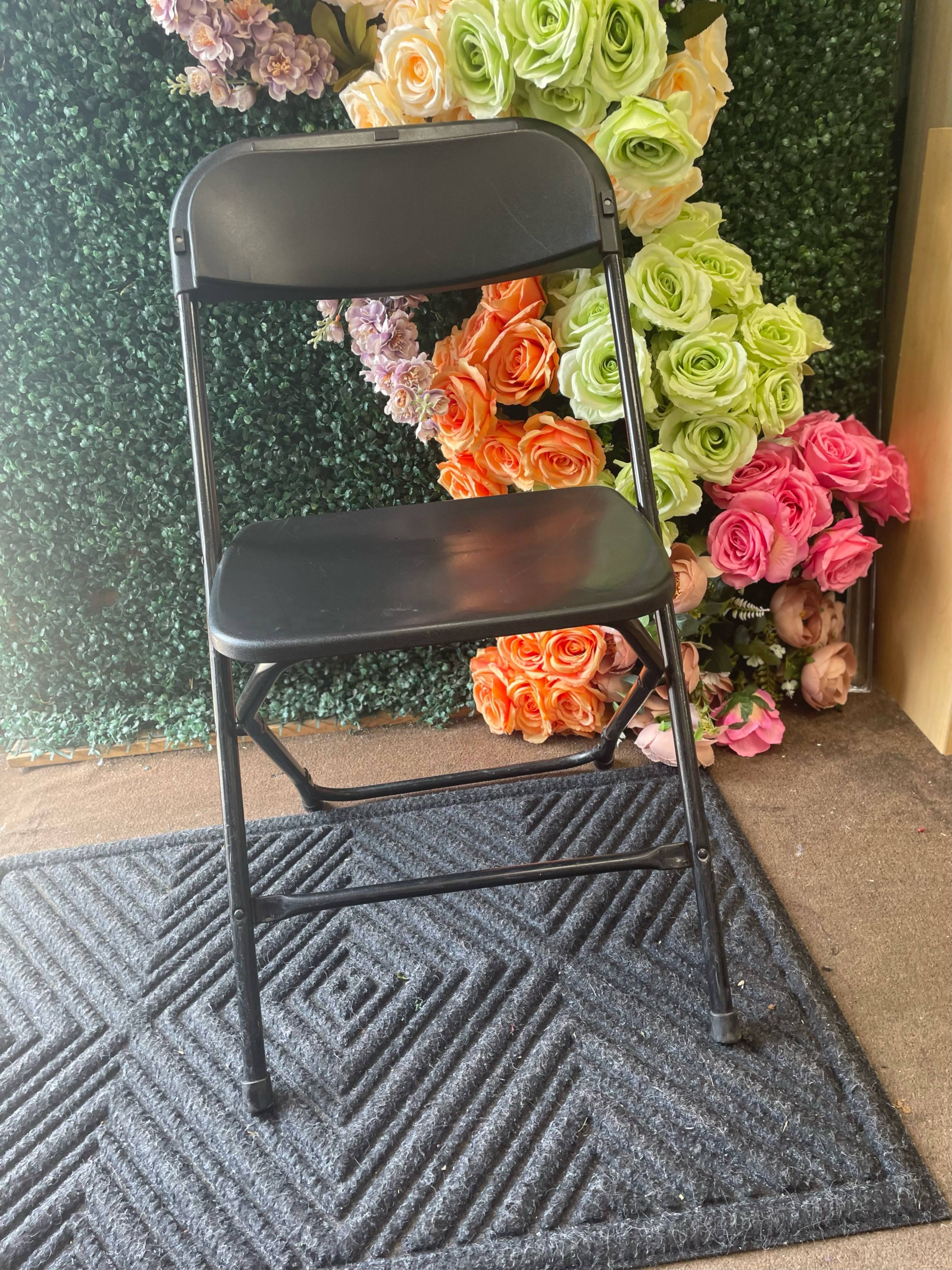 Resin Black Folding Chair