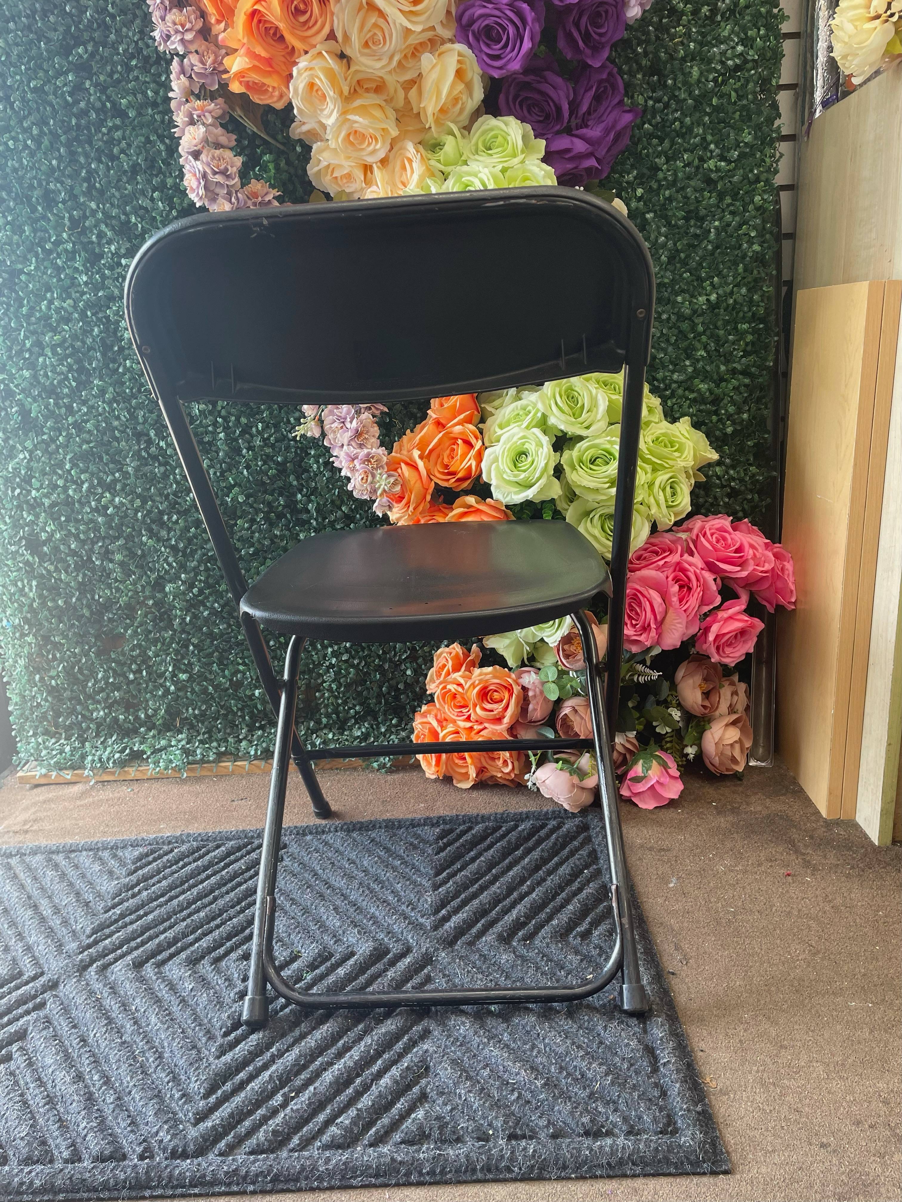 Resin Black Folding Chair