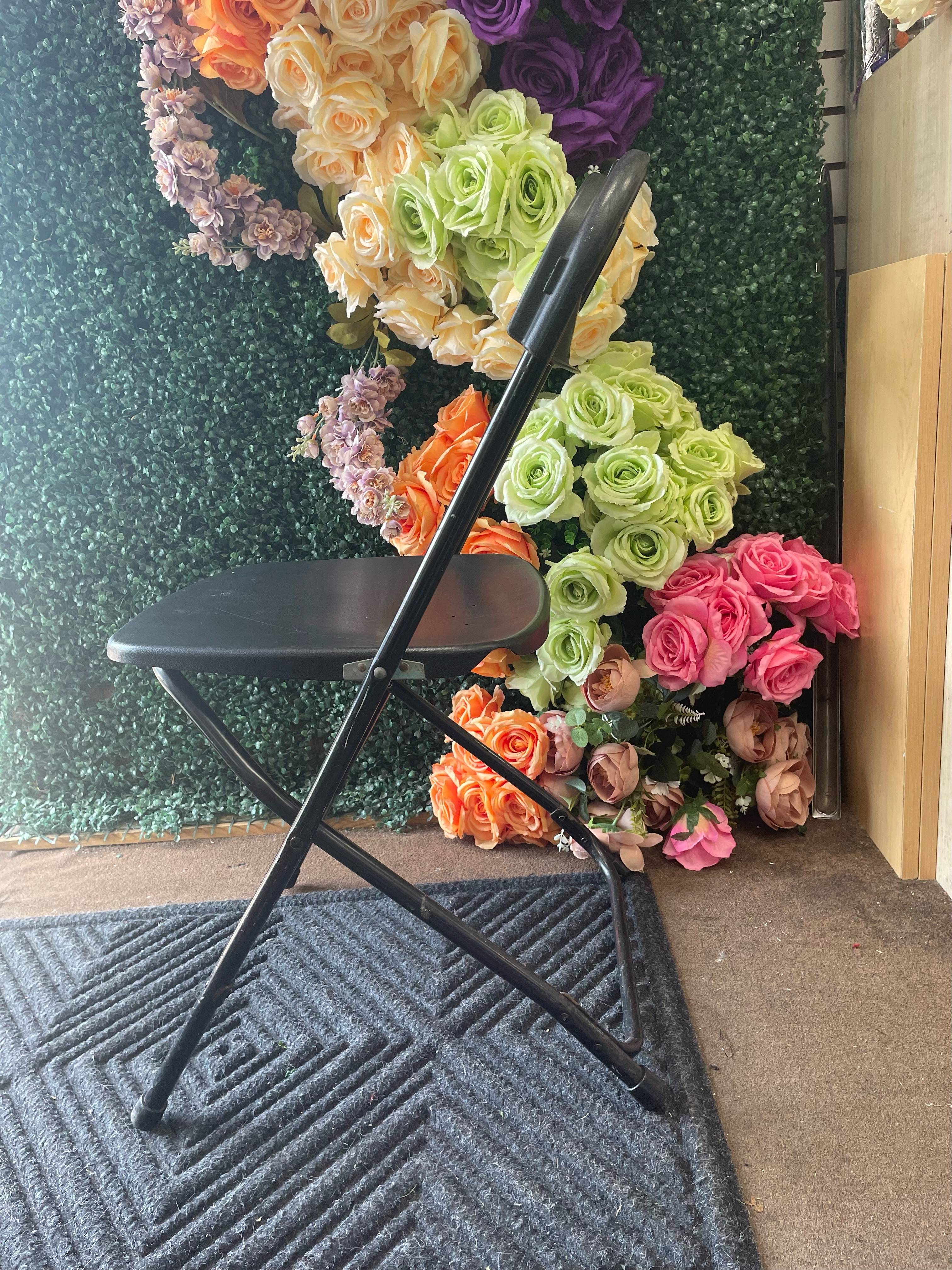 Resin Black Folding Chair