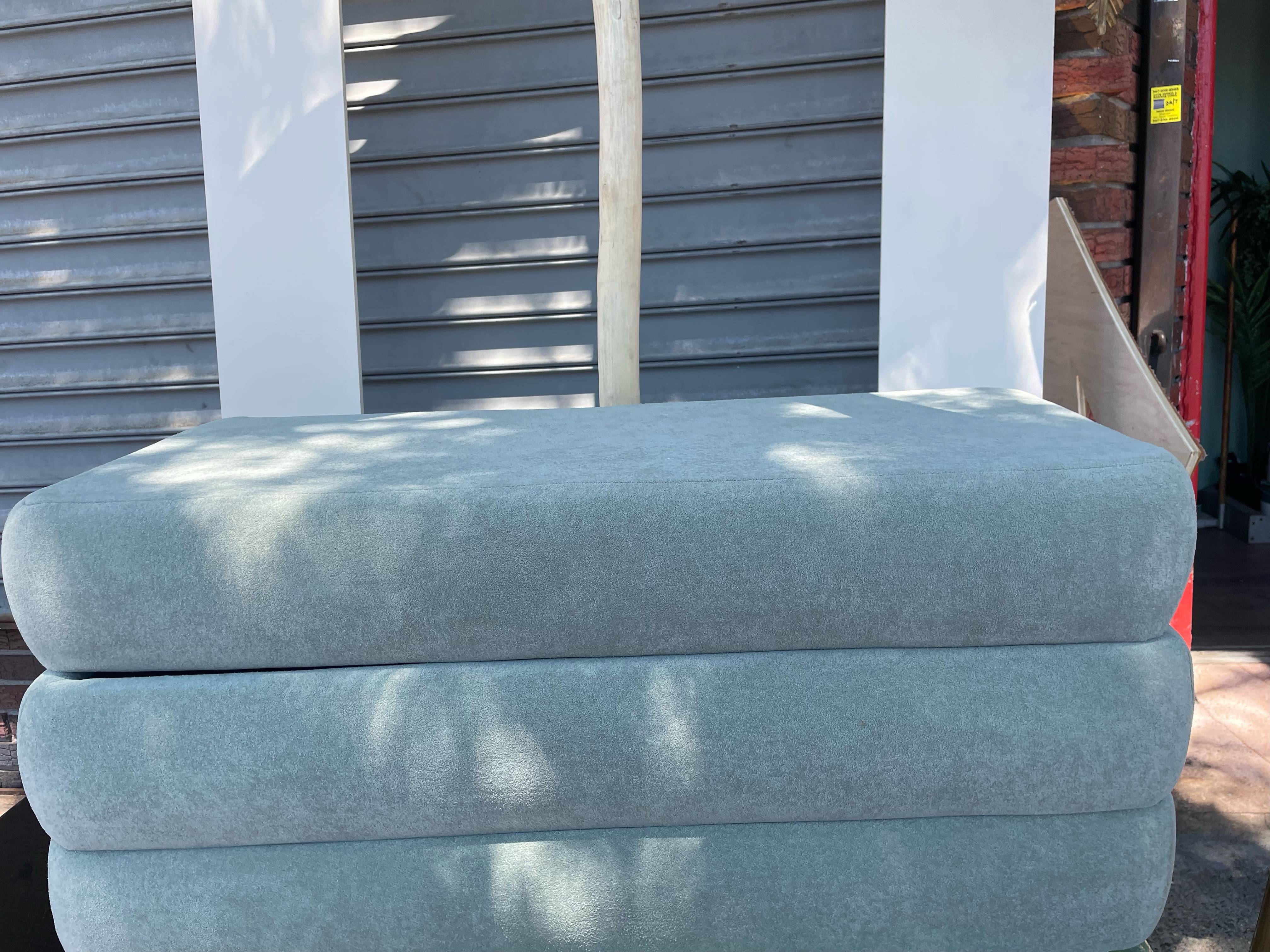 Sage Velvet Bench