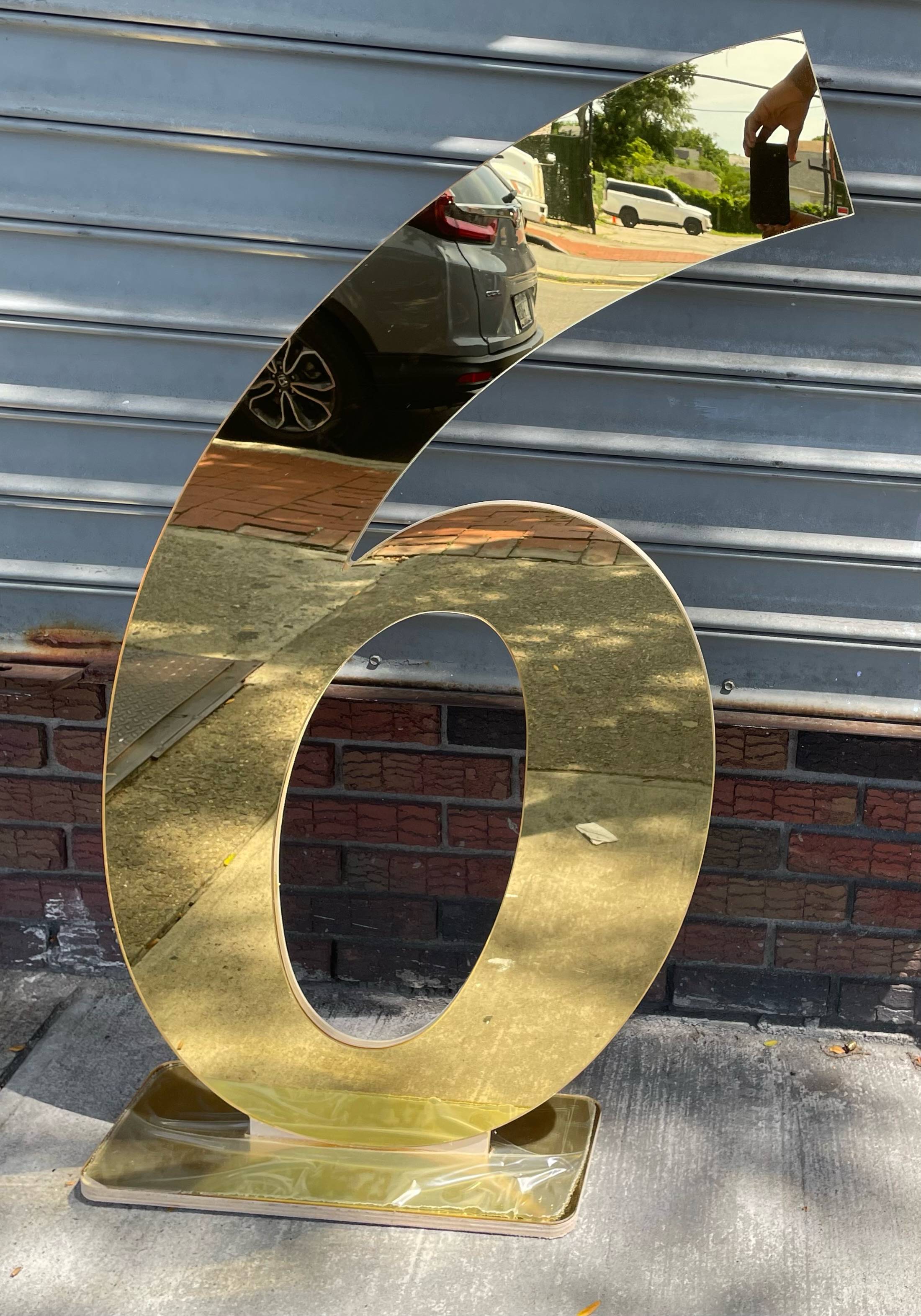 Individual Gold Mirror Acrylic Numbers